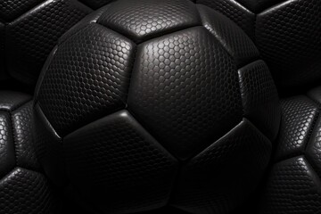 Black soccer ball texture background - obrazy, fototapety, plakaty