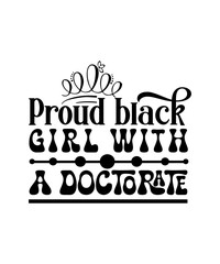 proud black girl with a doctorate svg