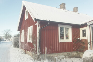 house in the snow