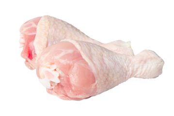 Raw Chicken Drumsticks Isolated, Uncooked Poultry Legs, Fresh Hen Meat, Fresh Chicken Drumstick