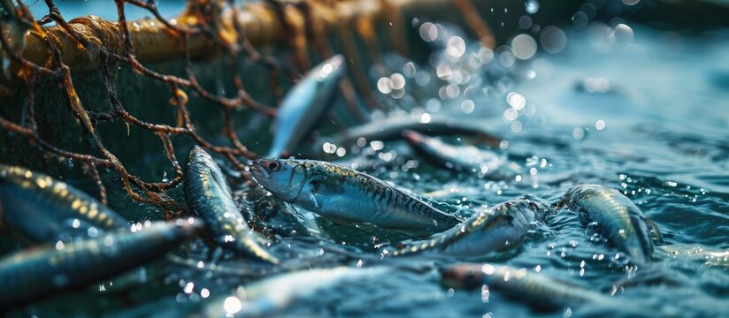 Sardines are the true beneficiaries as they rush towards the cage with fresh dead fish.