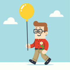 person with a balloon