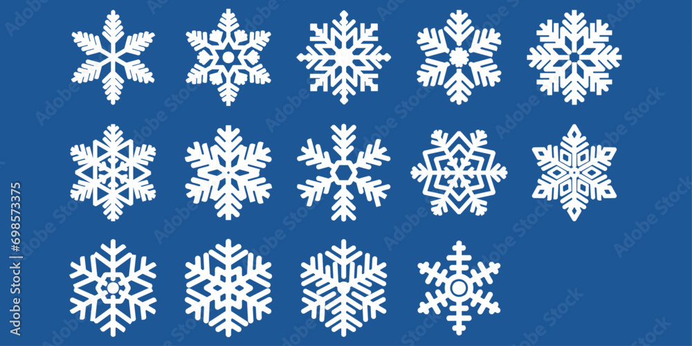 Poster set of snowflakes for cutting. custom large snowflakes, for paper cutting.