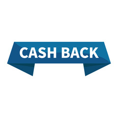 Cashback In Blue Ribbon Rectangle Shape For Sale Advertisement Business Marketing Social Media Information
