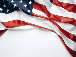 Illustration of the America country USA national flag on white background created