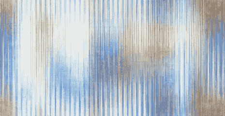 Modern ombre Vertical Stripe Seamless Repeat Vector Pattern Swatch. Ancient Indonesian weaving technique. Ombre, gradient, colorful. Abstract Washed Digital Watercolor Painting for surface print ikat  © PATTERN_SPIRIT