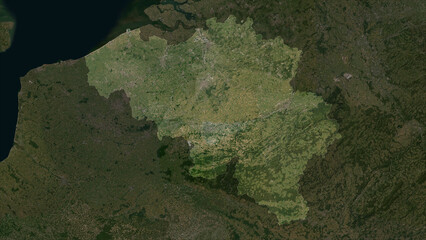 Belgium highlighted. Low-res satellite map