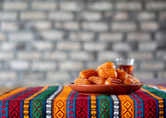 Traditional Turkish fried sweets lokma - 698580365