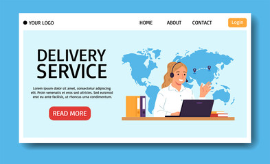 Delivery service landing page