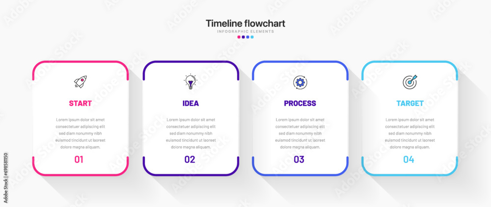 Poster timeline infographic design with 6 options or steps. infographics for business concept. can be used 