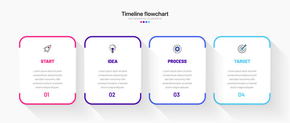 Timeline infographic design with 6 options or steps. Infographics for business concept. Can be used for presentations workflow layout, banner, process - obrazy, fototapety, plakaty