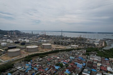 Oil refinery plant from industry zone