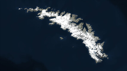 South Georgia - South Georgia and the South Sandwich Islands highlighted. Low-res satellite map