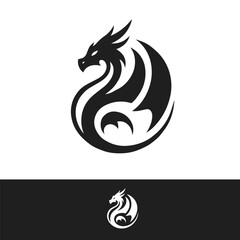 vector dragon logo Illustration
