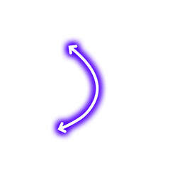 Neon Doubble Arrow Decoration Svg File.  Purple Neon Double Arrow Element