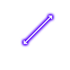 Neon Doubble Arrow Decoration Svg File.  Purple Neon Double Arrow Element
