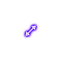 Neon Doubble Arrow Decoration Svg File.  Purple Neon Double Arrow Element