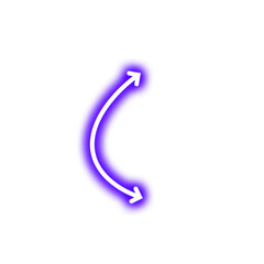 Neon Doubble Arrow Decoration Svg File.  Purple Neon Double Arrow Element
