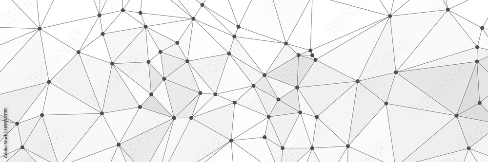 Wall mural abstract geometric background and connecting dots and lines. global network connection. digital tech