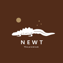 animal newt natural logo vector icon silhouette retro hipster