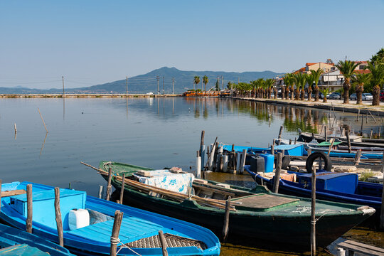 Aitoliko town near Messolonghi, Greece