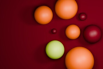 abstract 3d background or wallpaper design with balls 
