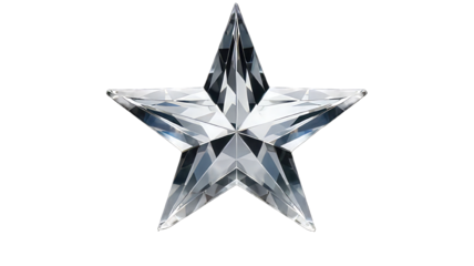 Diamond Star isolated on png transparent background