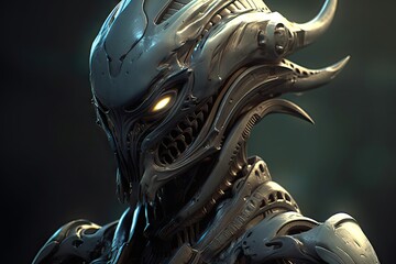 Portrait alien warrior gaming
