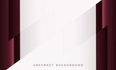 Obraz premium White and red modern abstract background with geometric shapes. Dark red and white modern corporate business presentation vector illustration banner design.