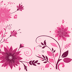 Fototapeta na wymiar Free vector magenta floral background, illustration 