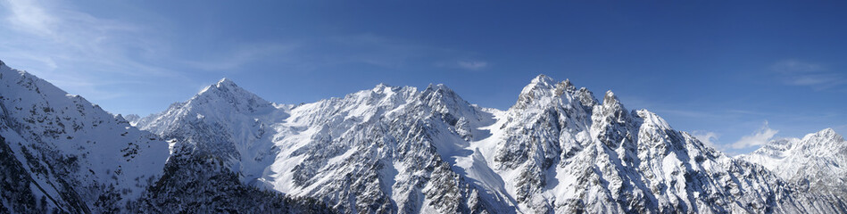 Panorama Caucasus Mountains - 698590159