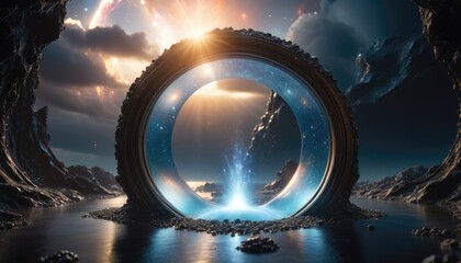 AI generated illustration of Magical portal