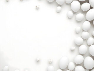 With easter eggs frame background with free copy space inside 