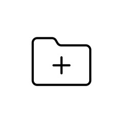 add new folder icon, file document plus icon sign - save folder file icon. web vector icon