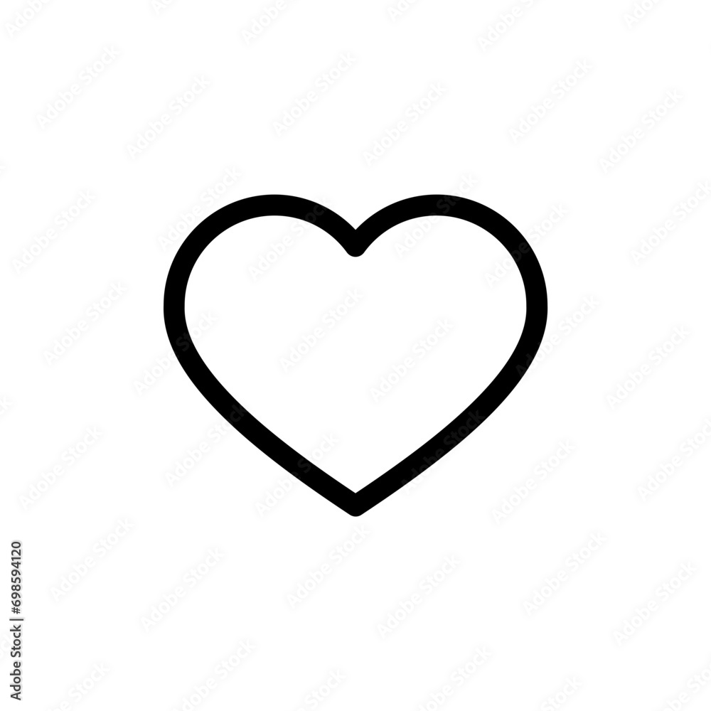 Aufkleber heart shape line icon button. add to favorite icon, save to favorites - like love icon. web vector i