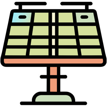 Solar panel blueprint vektor icon illustation