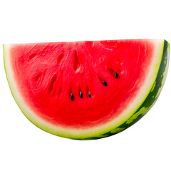 slice of watermelon on a transparent background