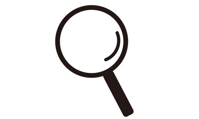 虫眼鏡　拡大鏡　ルーペ　検索　調べる　シルエット