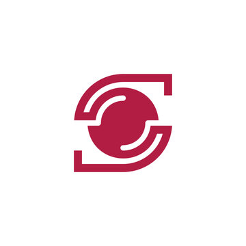 letter S circle core vision logo