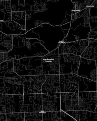 West Bloomfield Michigan Map, Detailed Dark Map of West Bloomfield Michigan