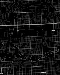 Livonia Michigan Map, Detailed Dark Map of Livonia Michigan