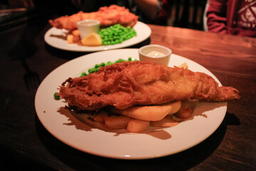Fish and chips. Western cuisine. Food concept.