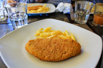 Italian cuisine, a cutlet. Food concept.