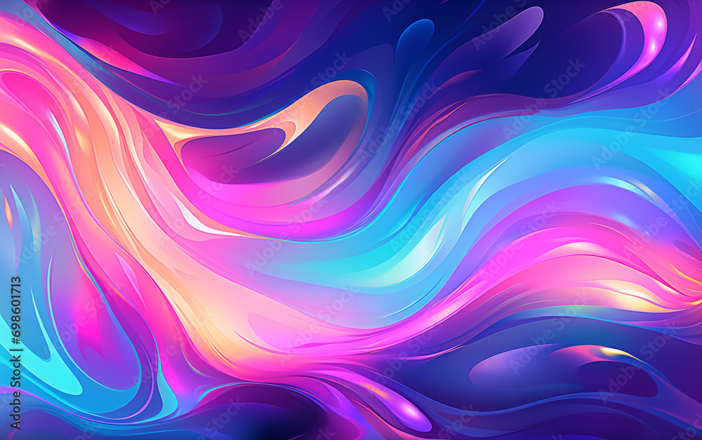 Wall mural colorful curve abstract background,created with generative ai tecnology.