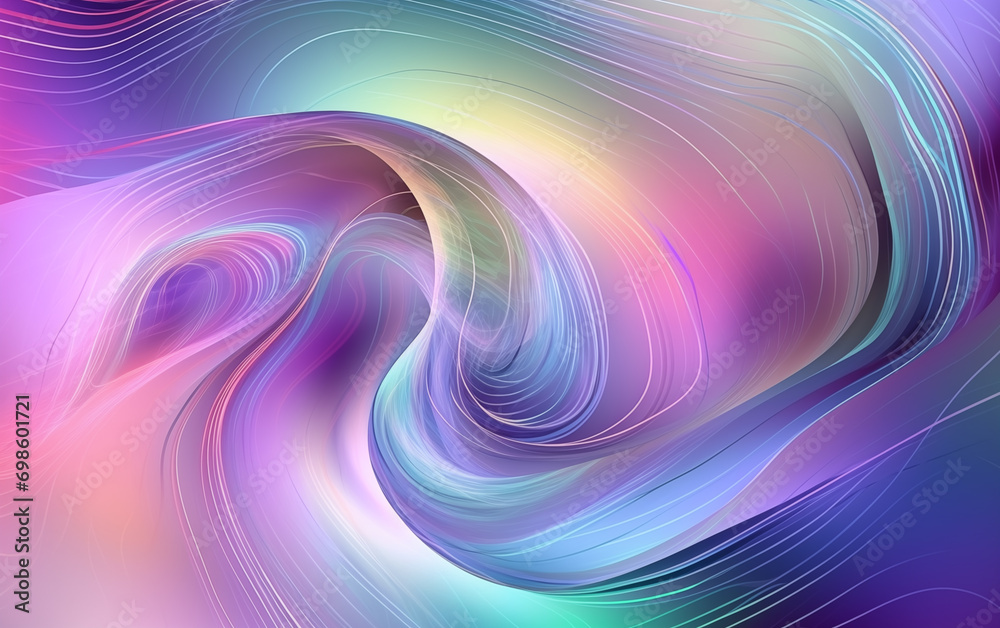 Wall mural colorful curve abstract background,created with generative ai tecnology.
