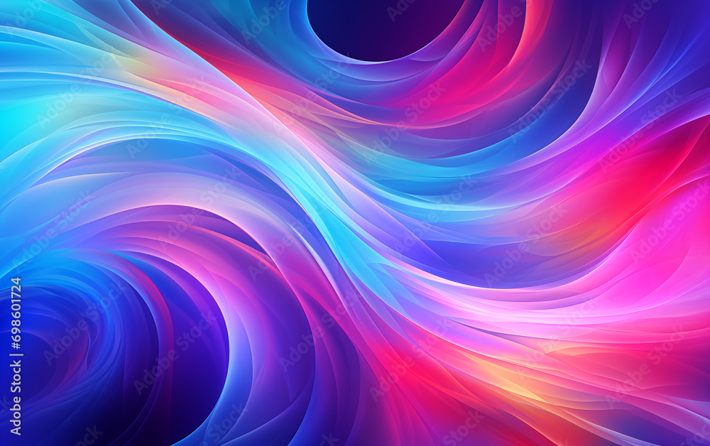 Wall mural colorful curve abstract background,created with generative ai tecnology.