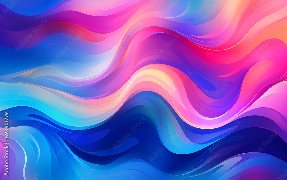 Sticker colorful curve abstract background,created with generative ai tecnology.