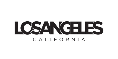 Los Angeles, California, USA typography slogan design. America logo with graphic city lettering for print and web.