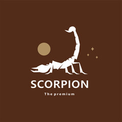 animal scorpion natural logo vector icon silhouette retro hipster