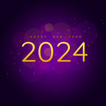 Happy New Year, New Year Wishes, New Year Vector Art and Illustration, Happy New Year 2024, New Year Poster Design